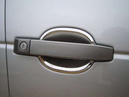 Door Handle Scuff Plates - Polished Stainless - Click Image to Close